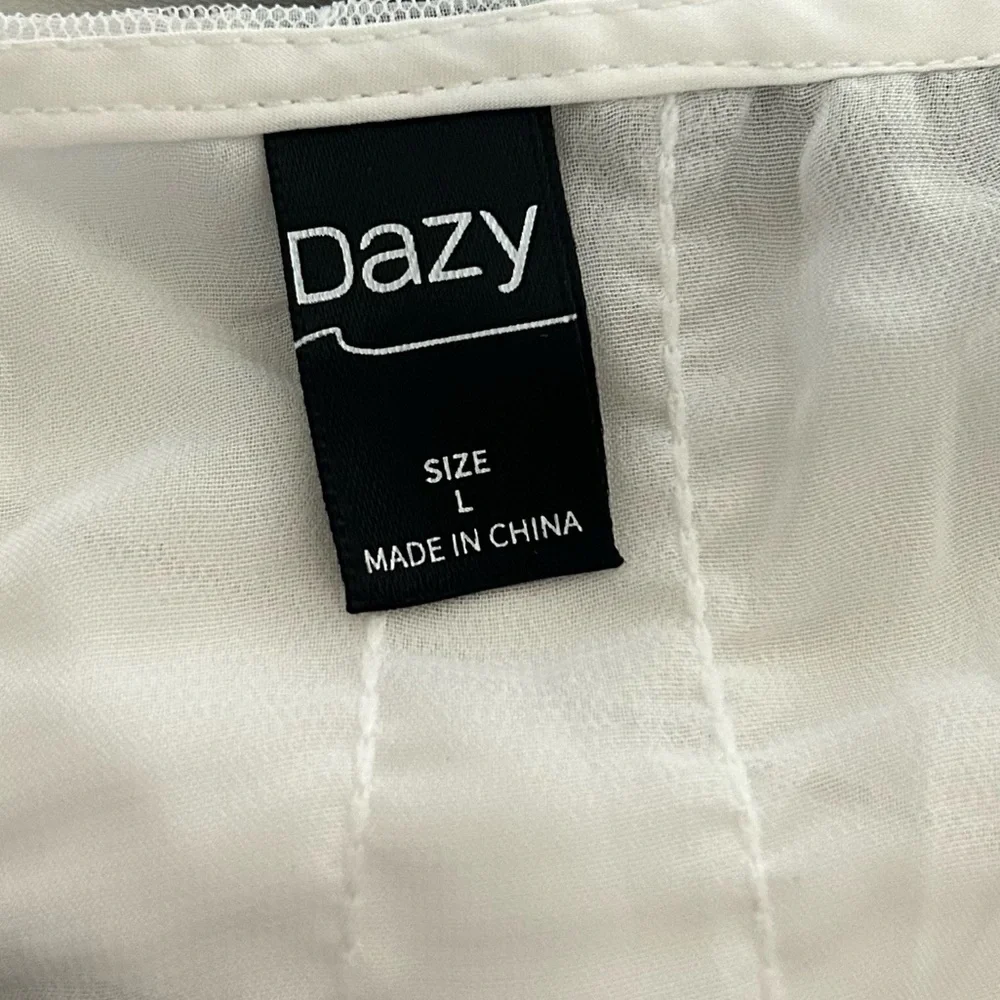 NWOT Sheer Frilled Mesh Blouse - Picture 6 of 9